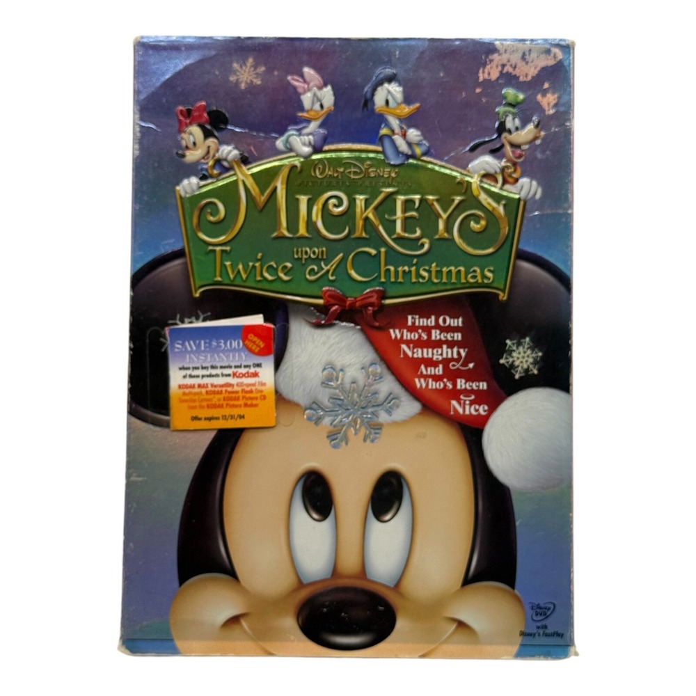 Disney Mickey's Twice Upon a Christmas DVD Animated Movie Slipcover Good